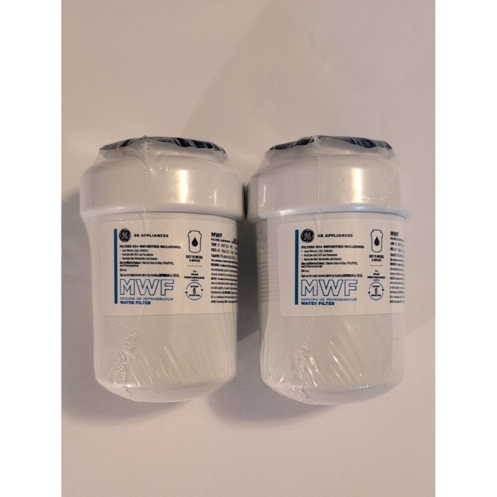 NEW GE MWF Refrigerator Water Filter Lot of 2 - White (Pair)